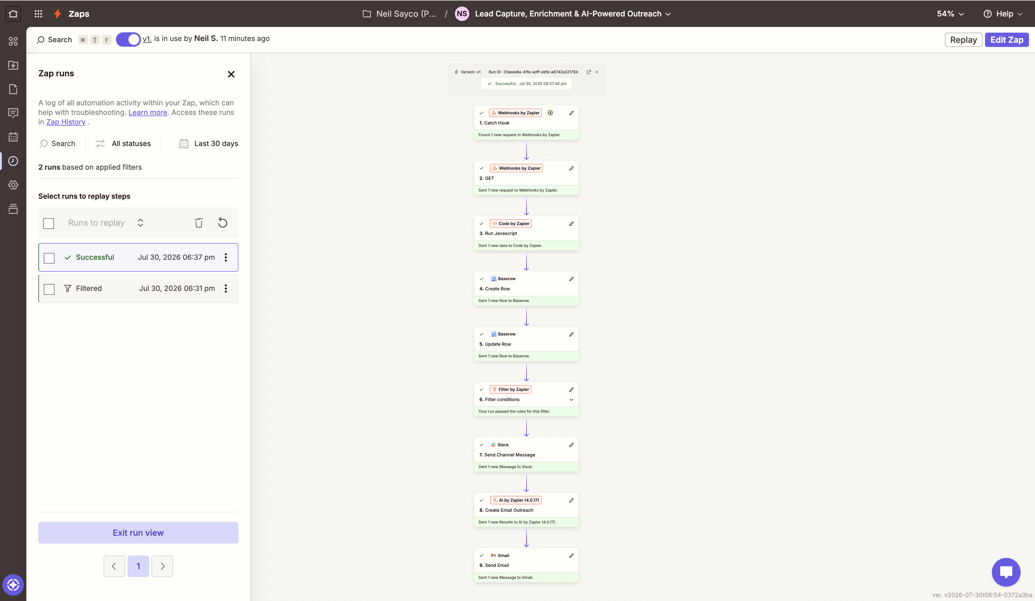 Lead Capture, Enrichment & AI Outreach Zapier Pipeline