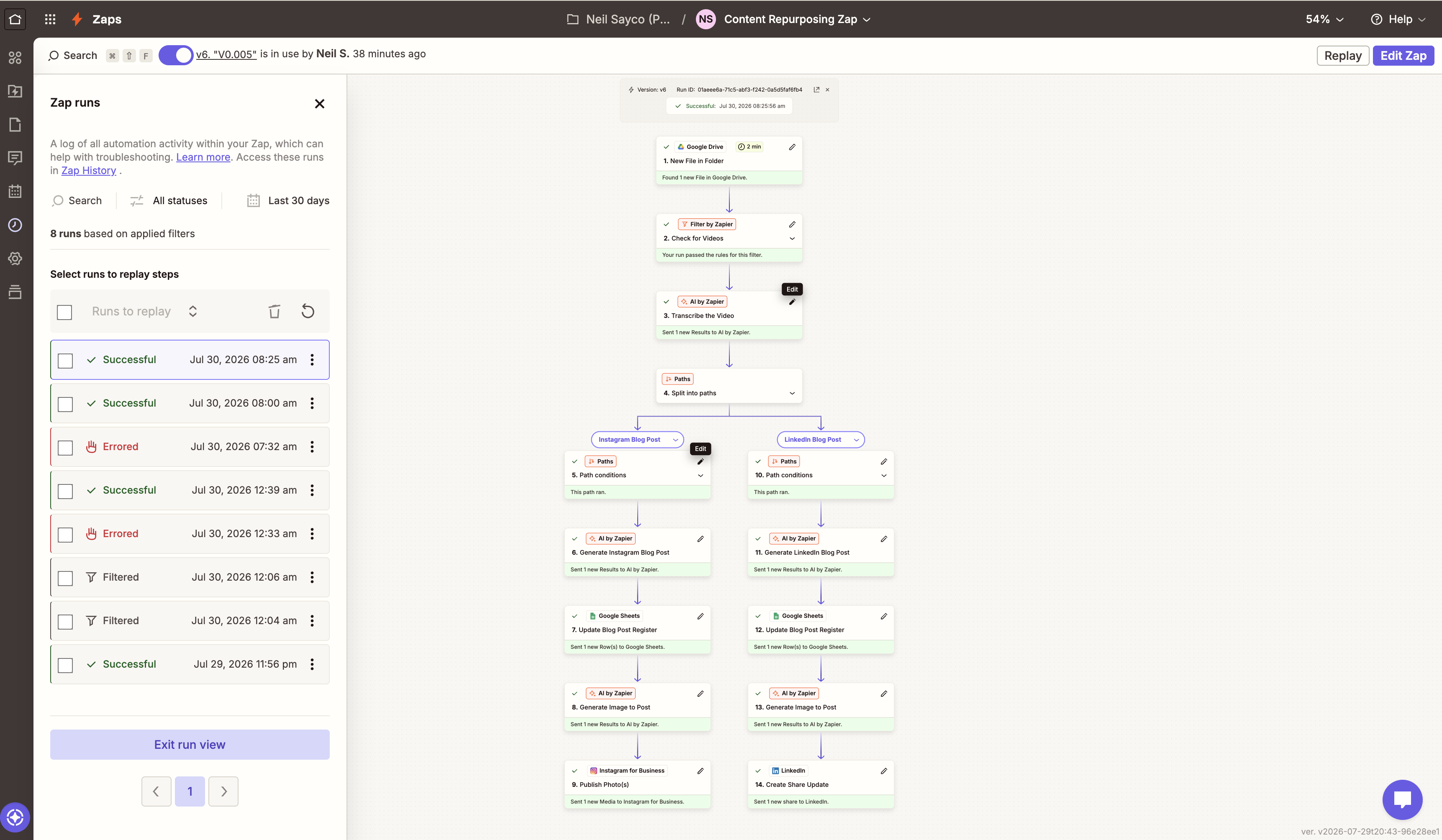 Zapier Step Configurations